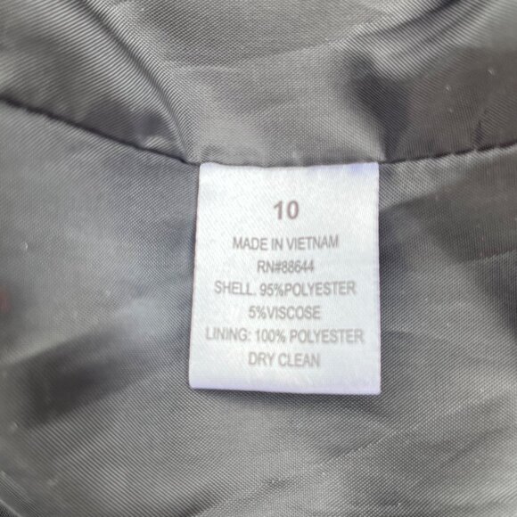 John Meyer‎ Womens Plaid Belted Skirt 2 Pc Suit Black Purple size 10 - Picture 8 of 9